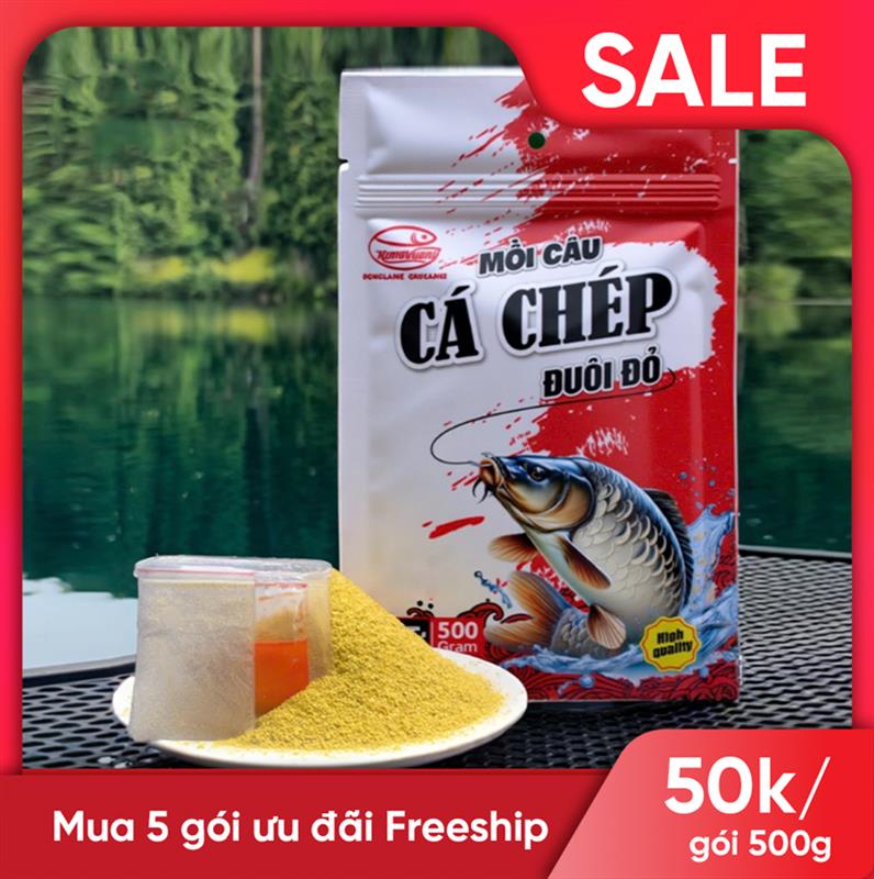 Mồi câu cá chép đuôi đỏ